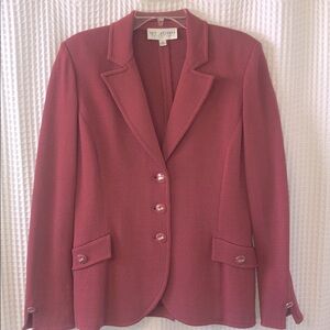 ST. JOHN COLLECTION Women’s 3-Button Knit Blazer Pink Size 6